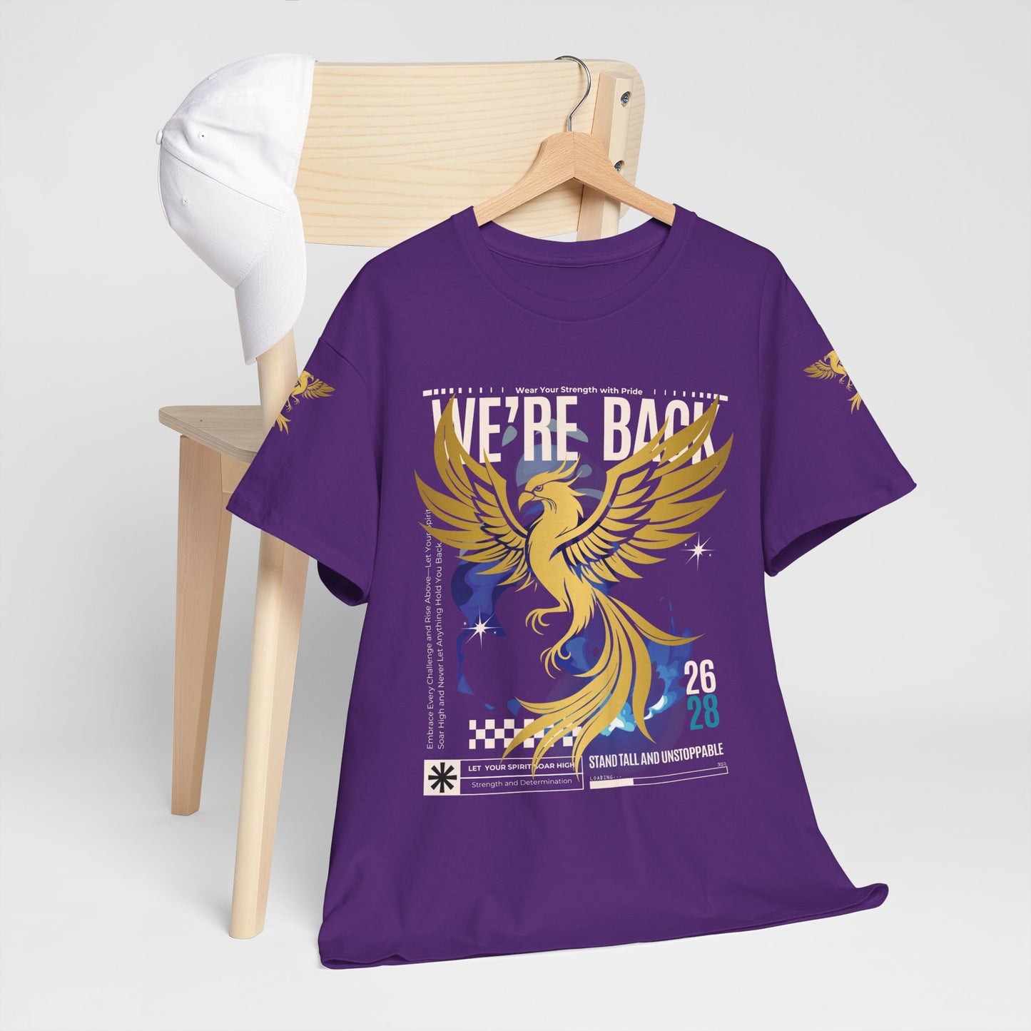 Camiseta gráfica Phoenix 'Estamos de vuelta 26 28', 12 colores