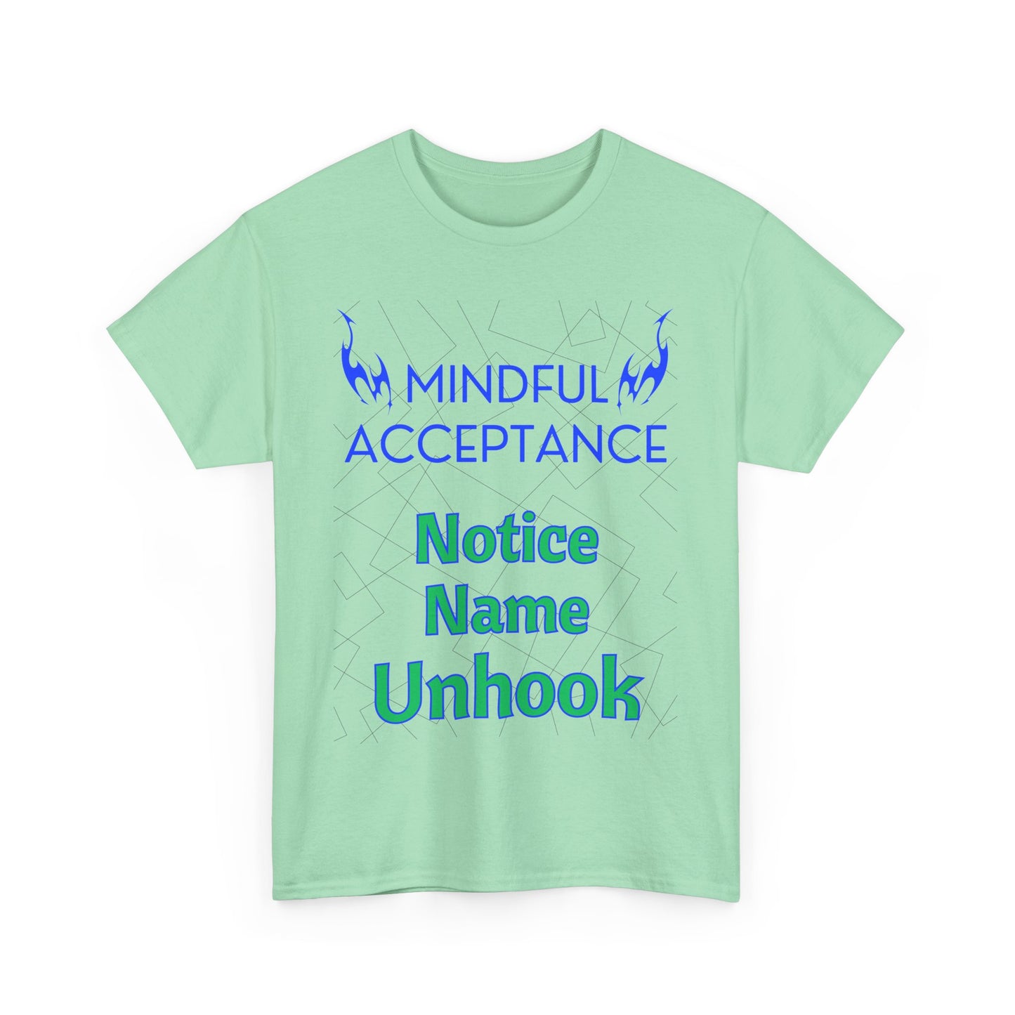 Mindful Acceptance Cotton T-Shirt with Notice Name Unhook