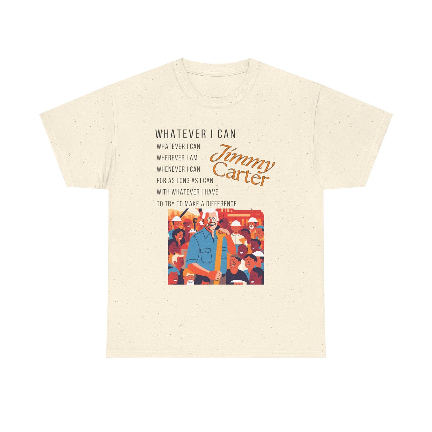 Camiseta de algodón inspiradora - Jimmy Carter - 6 colores