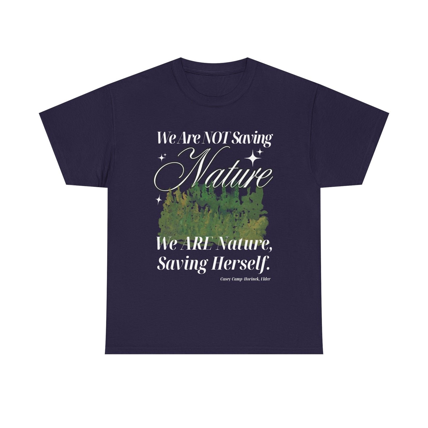Nature-Inspired Cotton Tee with 8 Color Choices