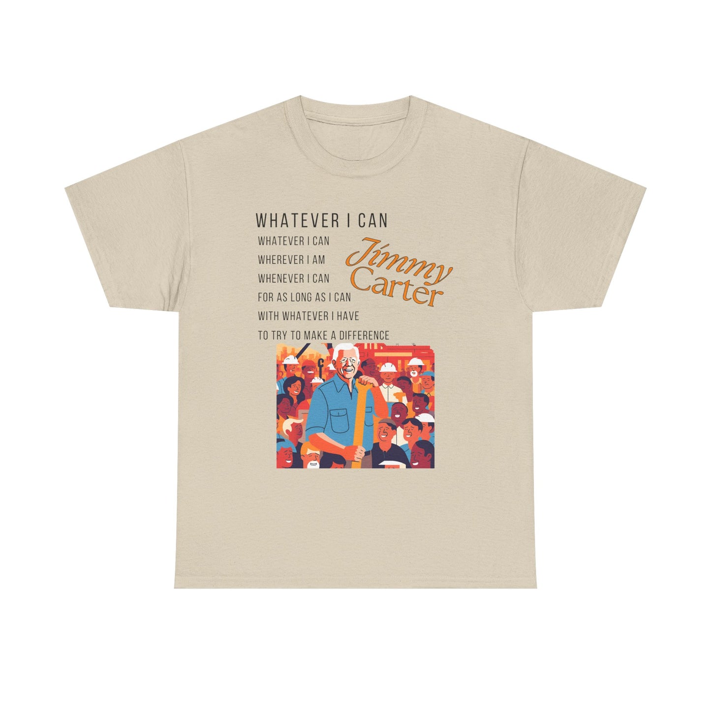Camiseta de algodón inspiradora - Jimmy Carter - 6 colores