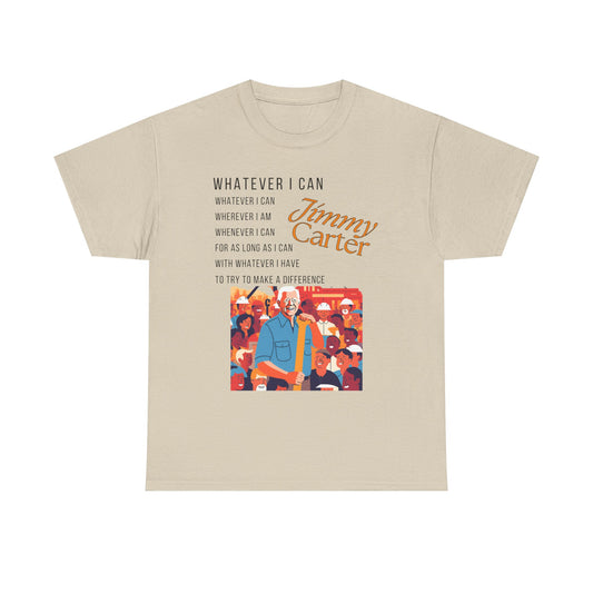 Camiseta de algodón inspiradora - Jimmy Carter - 6 colores