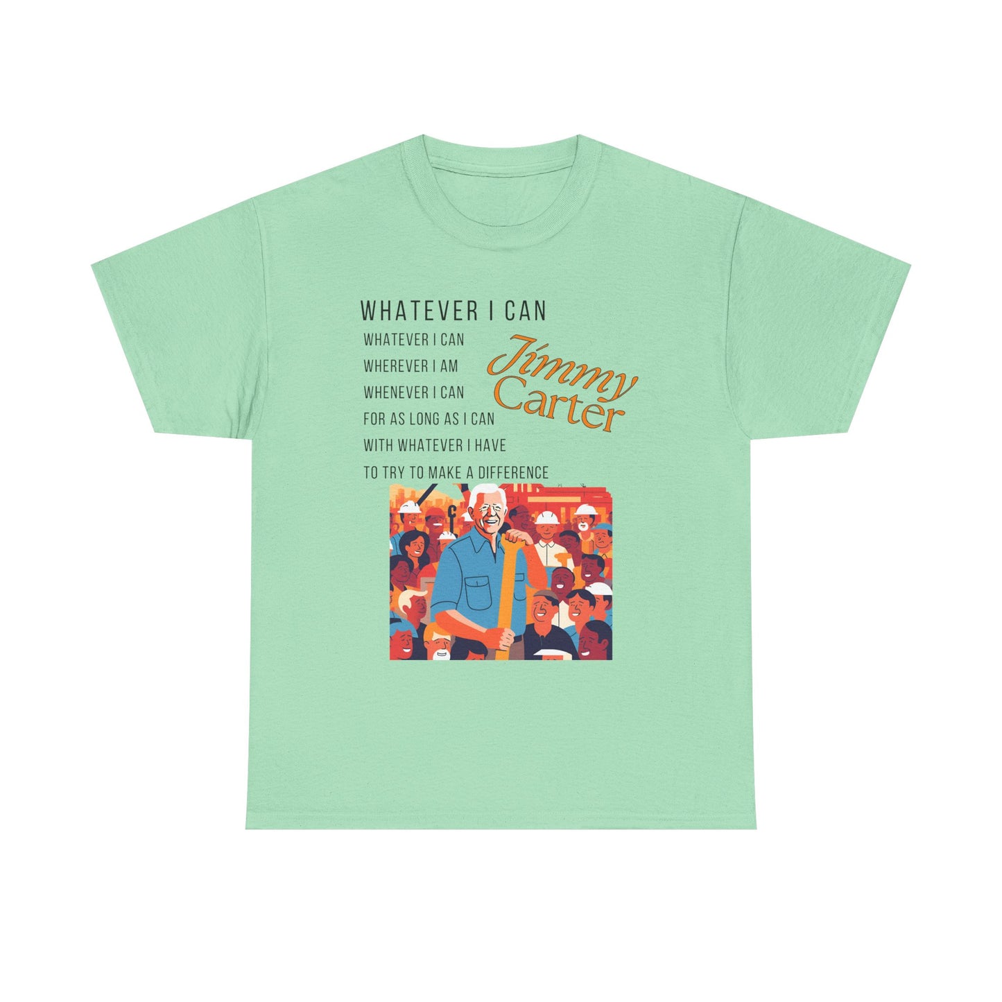 Camiseta de algodón inspiradora - Jimmy Carter - 6 colores