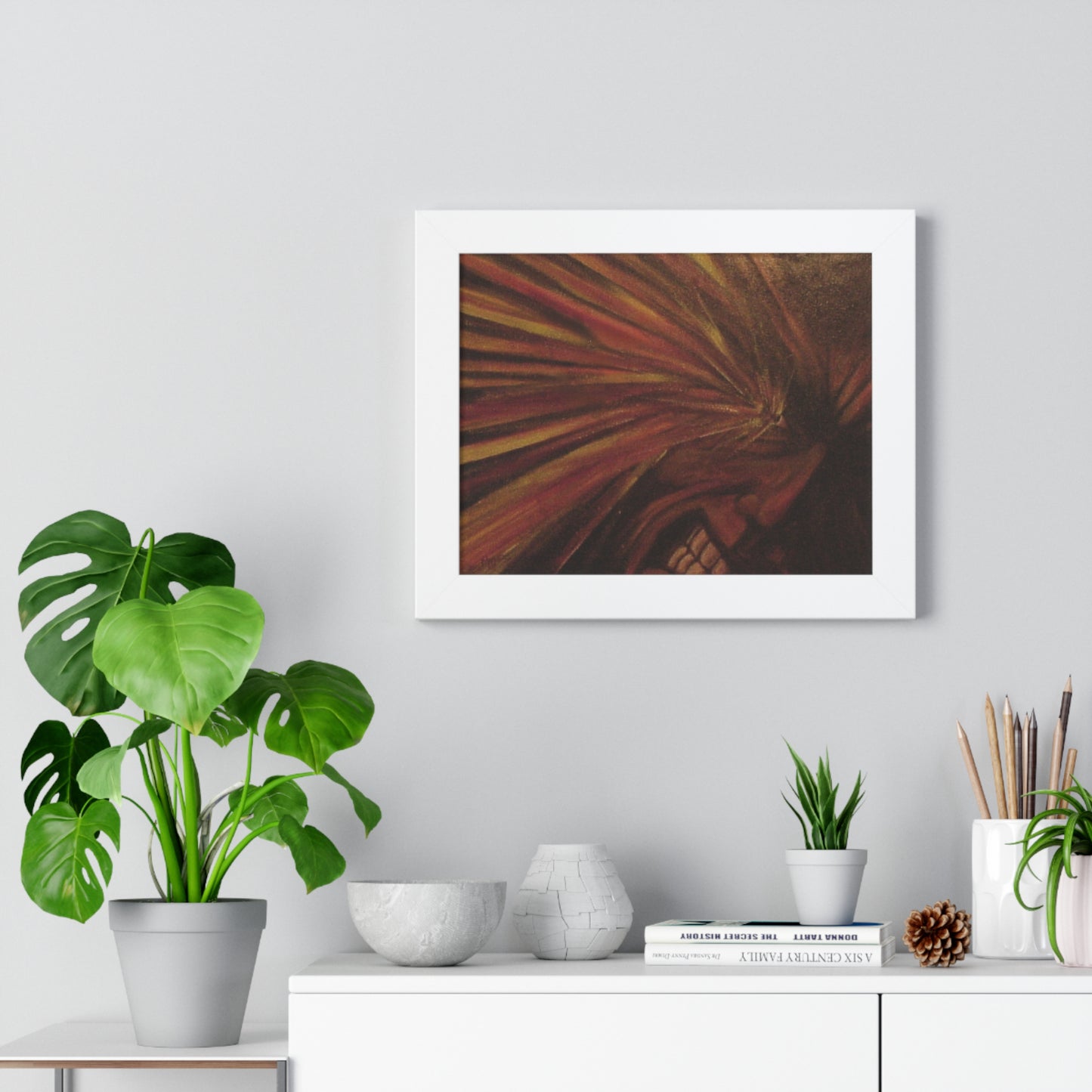 Framed Horizontal Poster of "Rage" Painting by Mark Baryla of San Diego