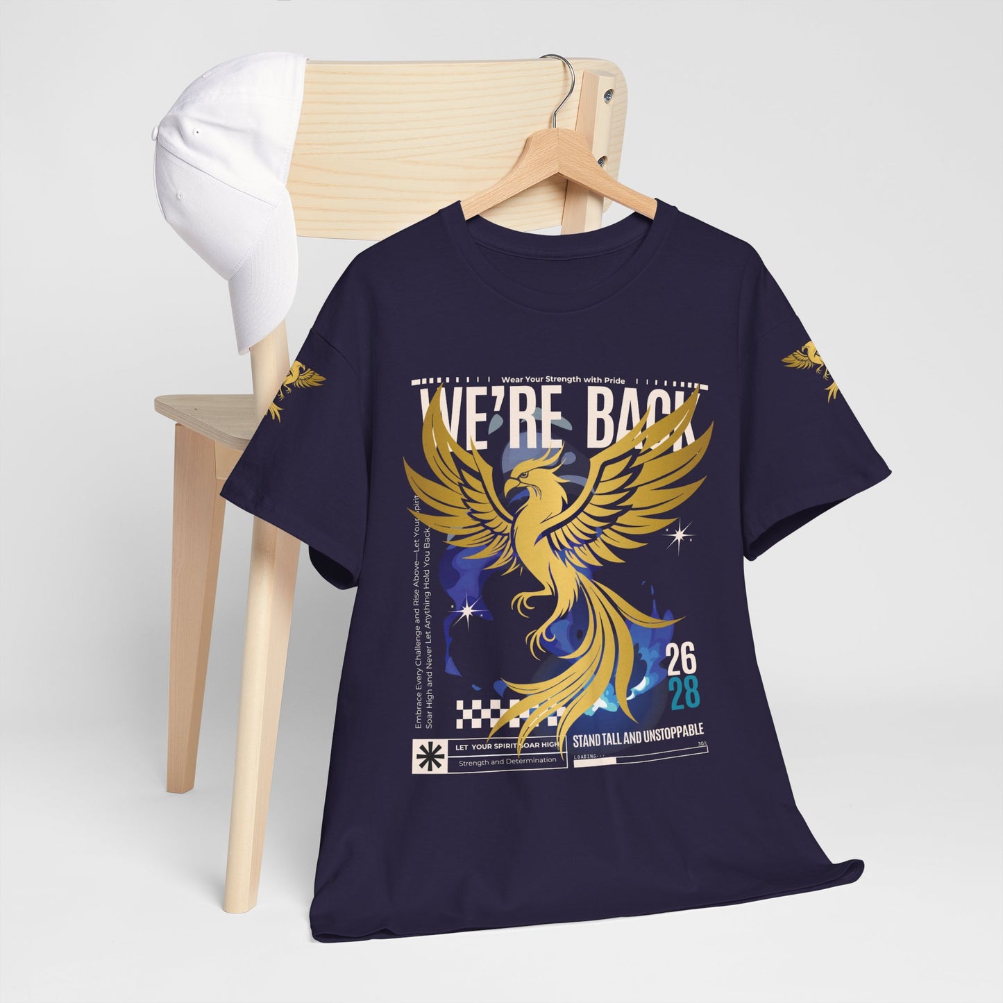 Camiseta gráfica Phoenix 'Estamos de vuelta 26 28', 12 colores