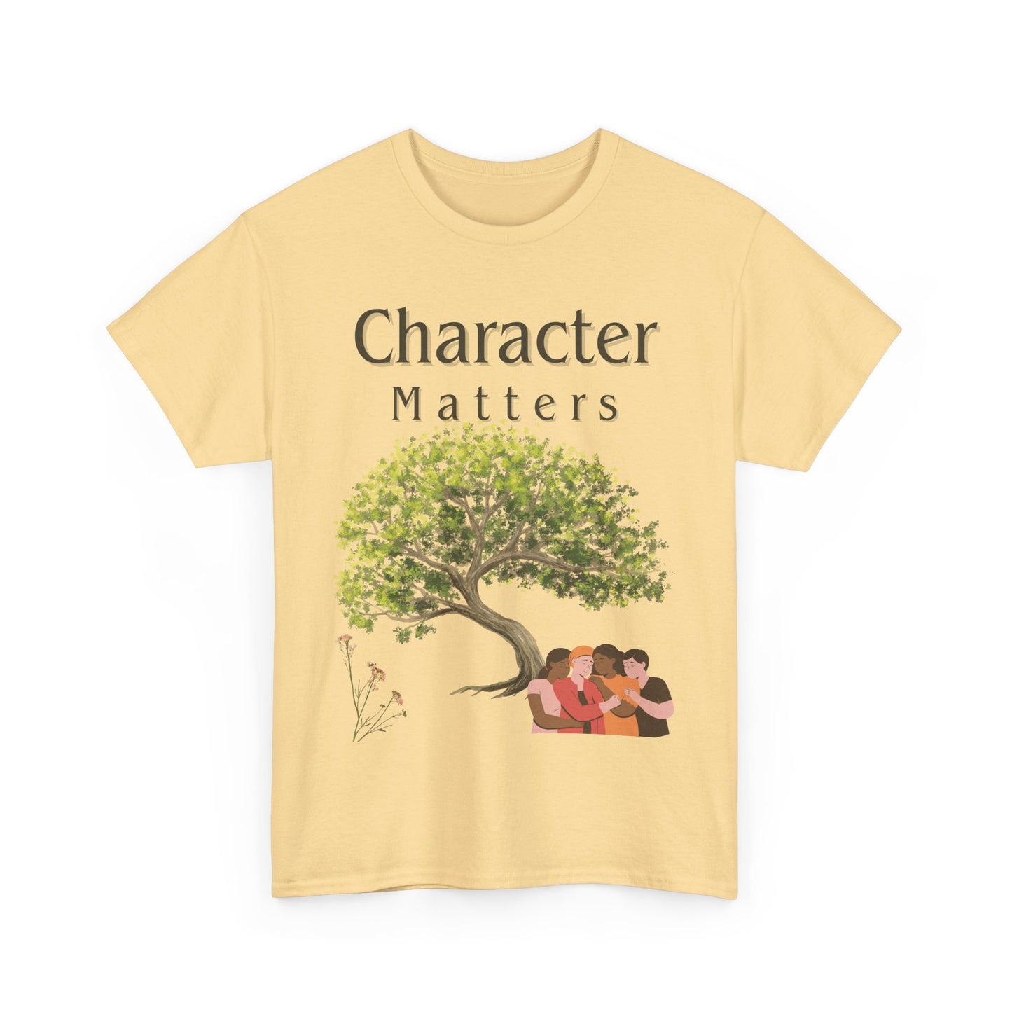 Camiseta "El Carácter Importa" de algodón grueso (13 colores)