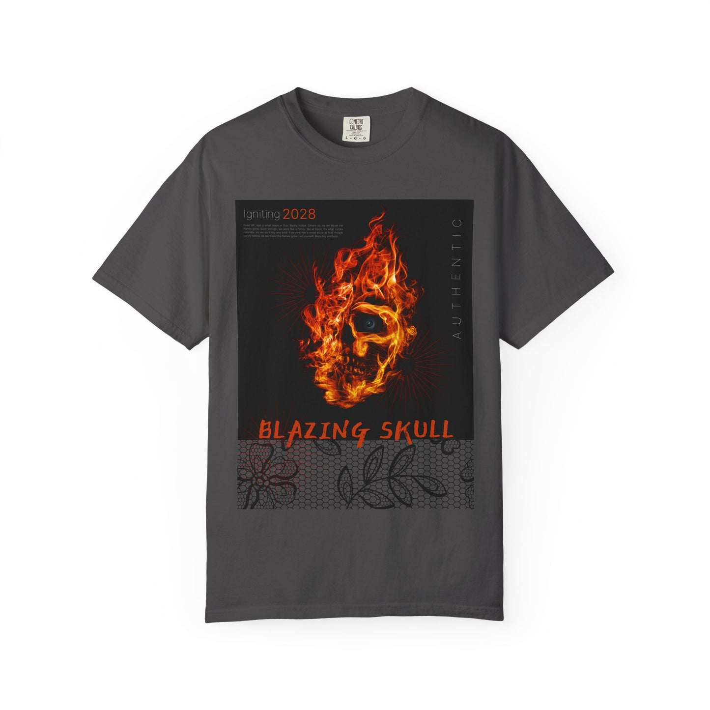 Blazing Skull Graphic T-Shirt