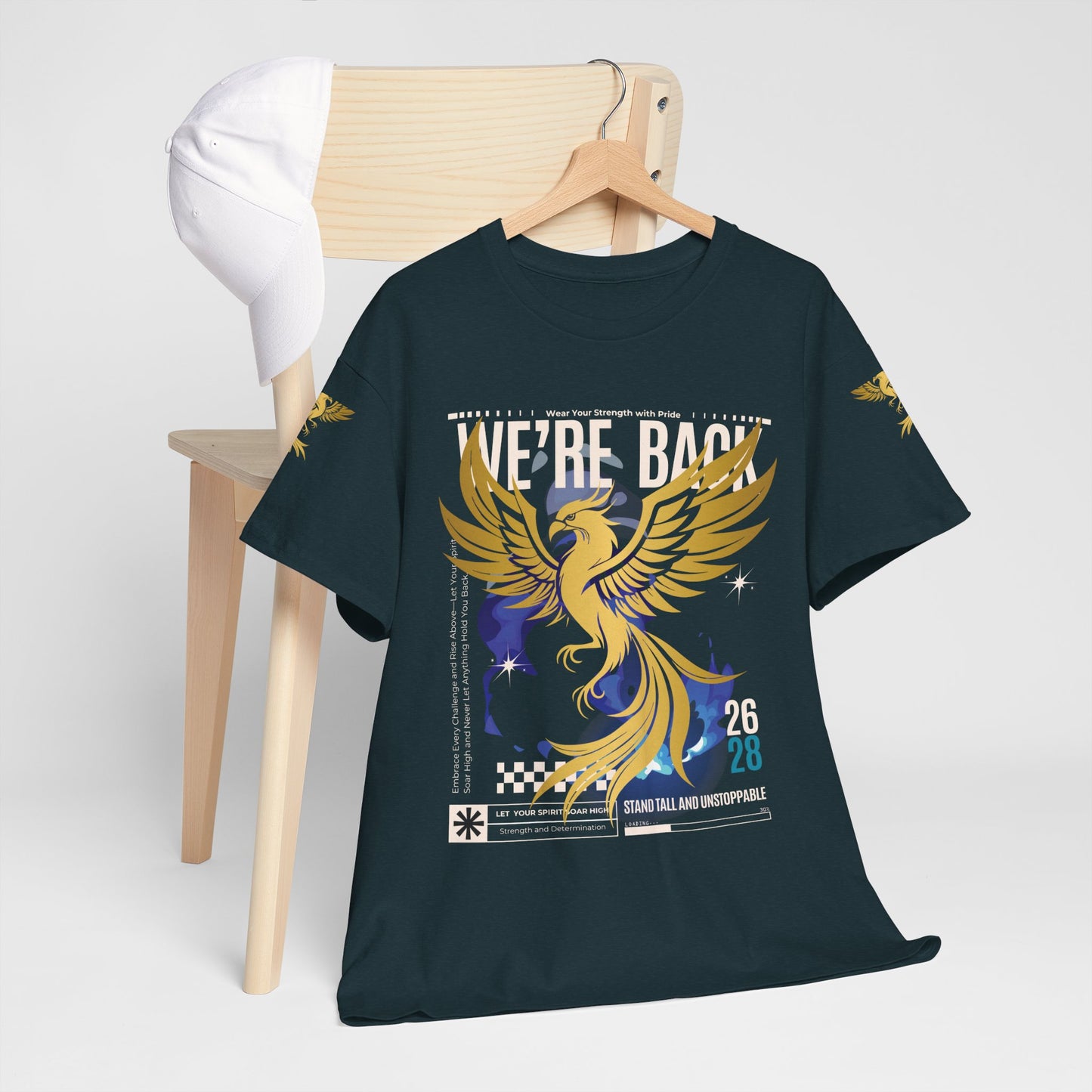 Camiseta gráfica Phoenix 'Estamos de vuelta 26 28', 12 colores