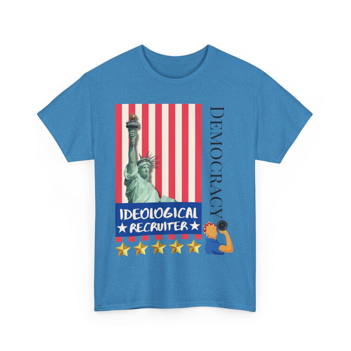 Democracy Tee - Strong Cotton T-Shirt 'Ideological Recruiter' for Democracy
