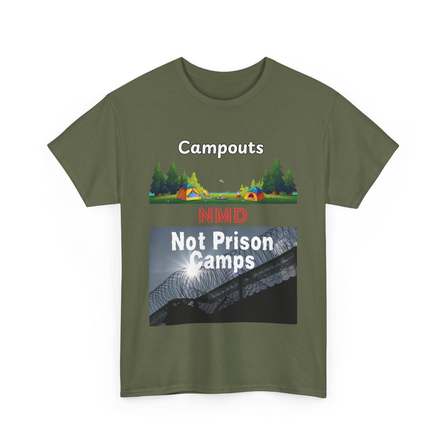 T-Shirt - 'Campouts, Not Prison Camps' NMD Design