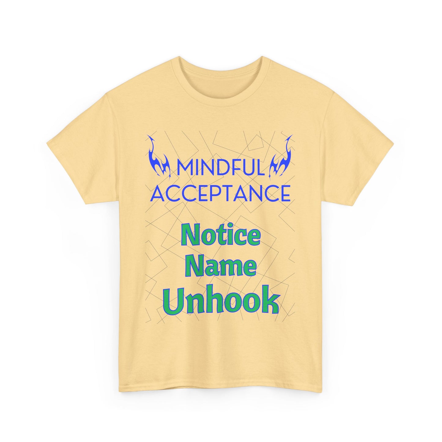 Mindful Acceptance Cotton T-Shirt with Notice Name Unhook