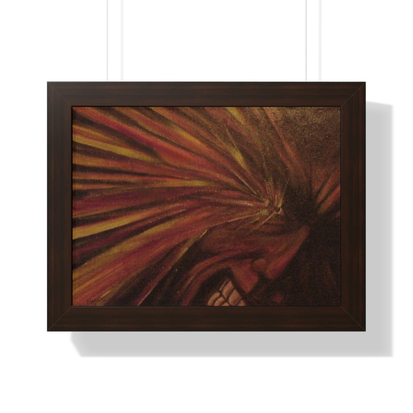 Framed Horizontal Poster of "Rage" Painting by Mark Baryla of San Diego