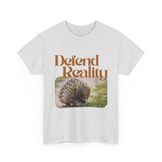 Cotton Hedgehog Tee - 'Defend Reality'