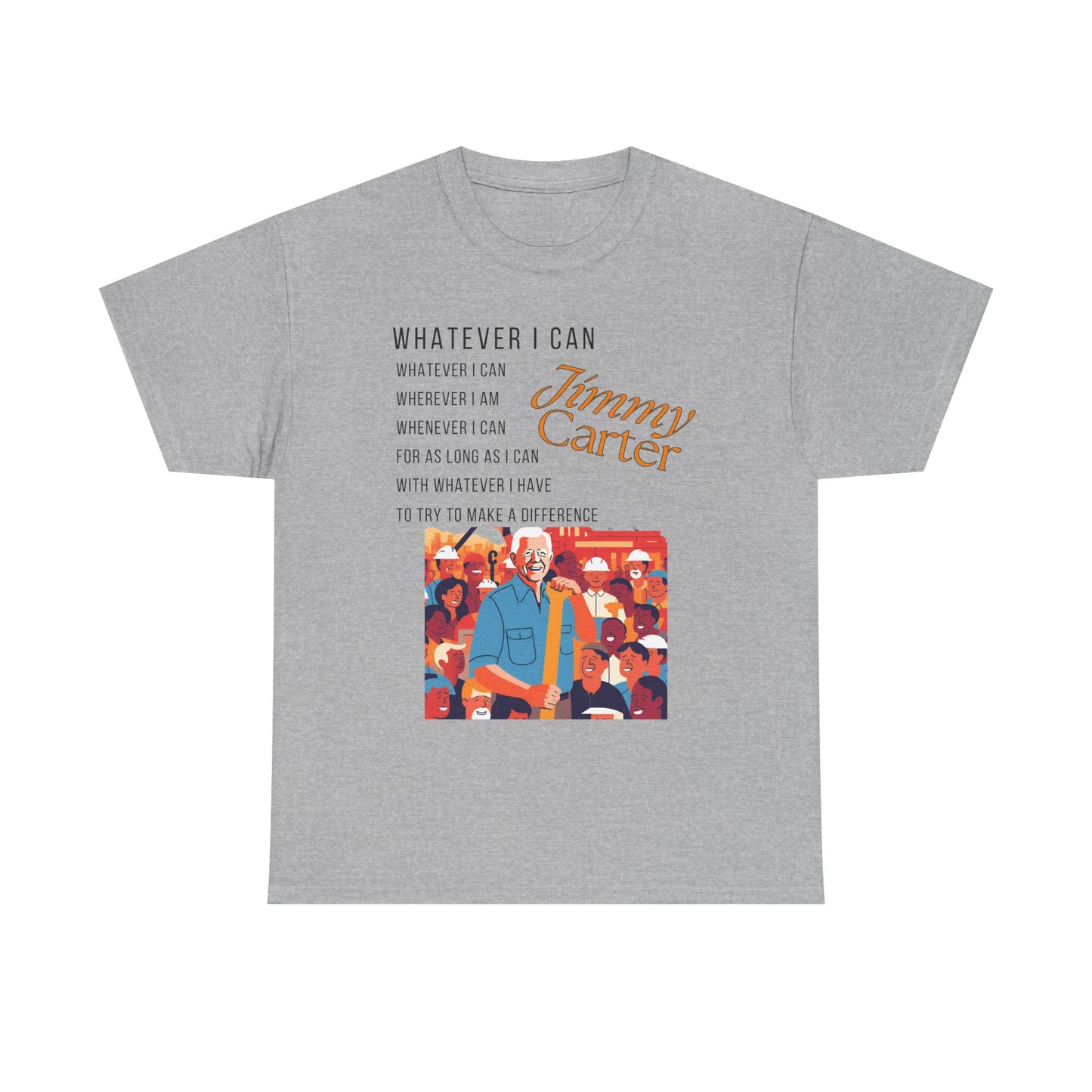 Camiseta de algodón inspiradora - Jimmy Carter - 6 colores