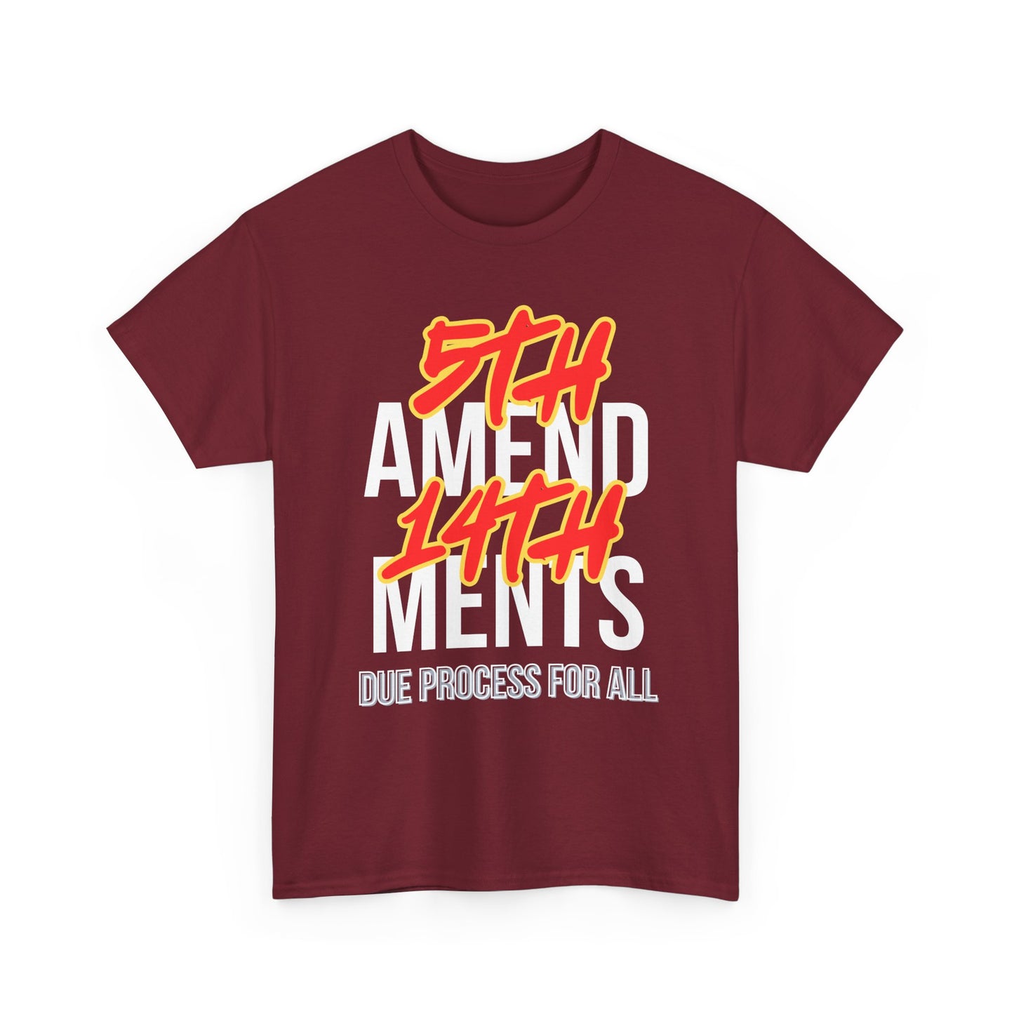Graphic Cotton Tee - 5th and 14th Amendments Due Process Design