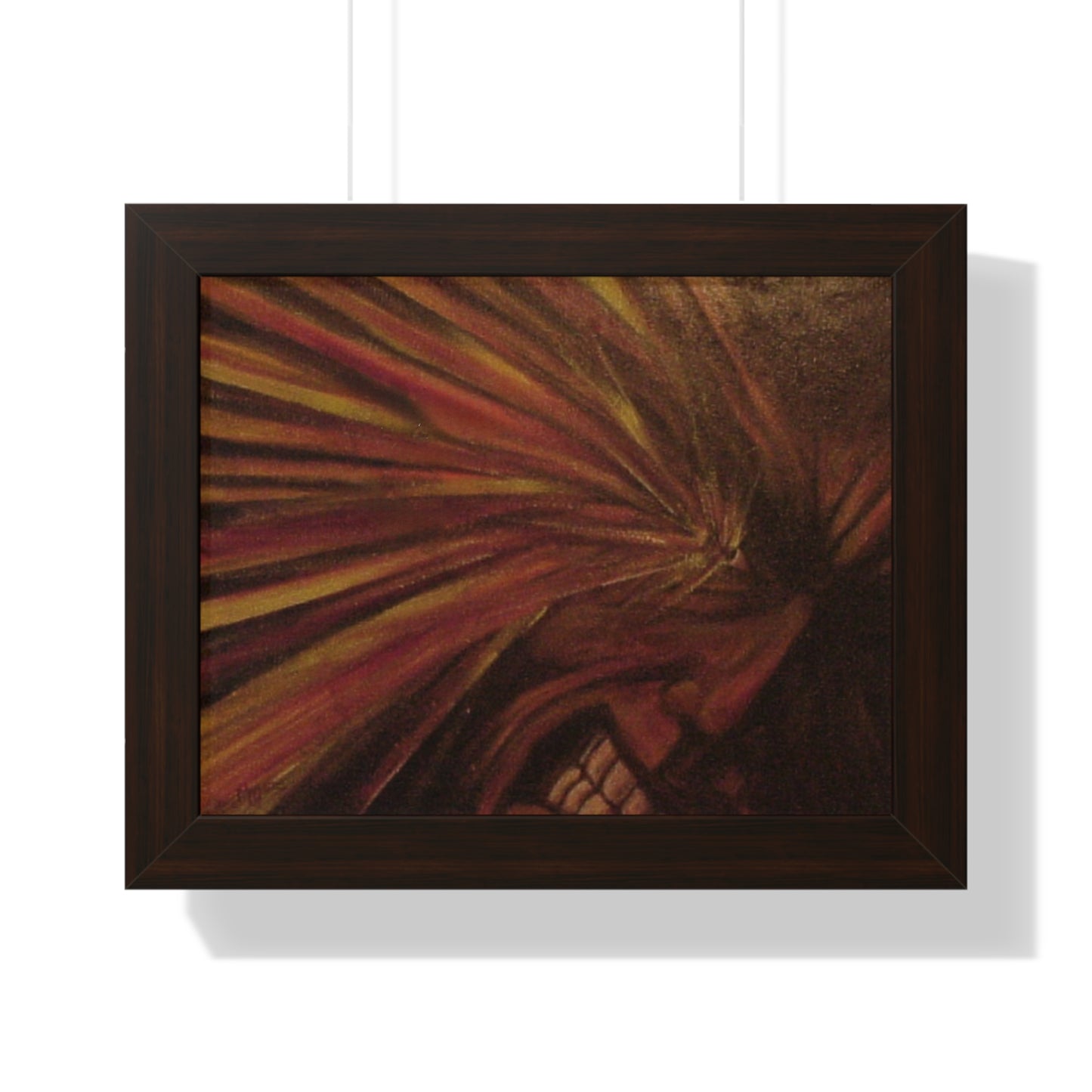 Framed Horizontal Poster of "Rage" Painting by Mark Baryla of San Diego