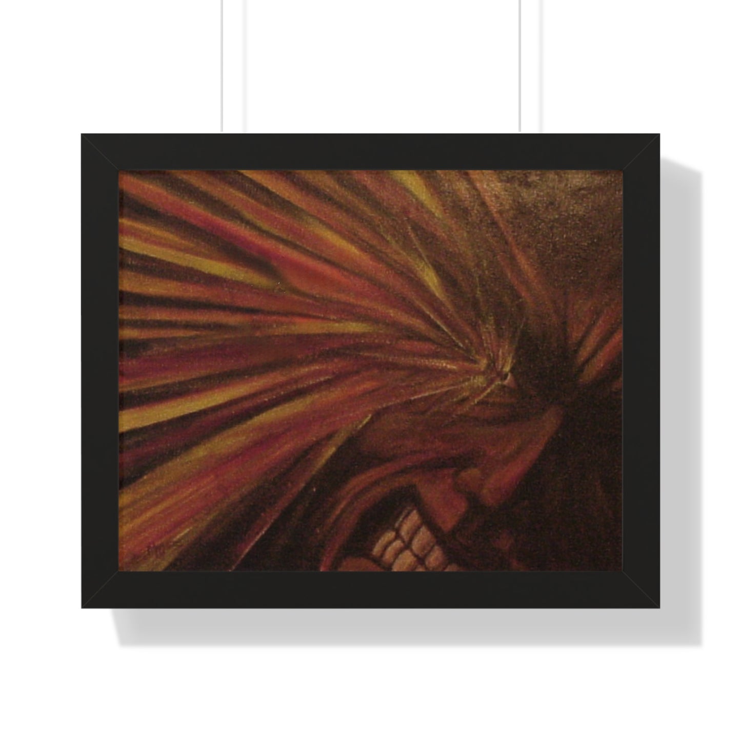 Framed Horizontal Poster of "Rage" Painting by Mark Baryla of San Diego