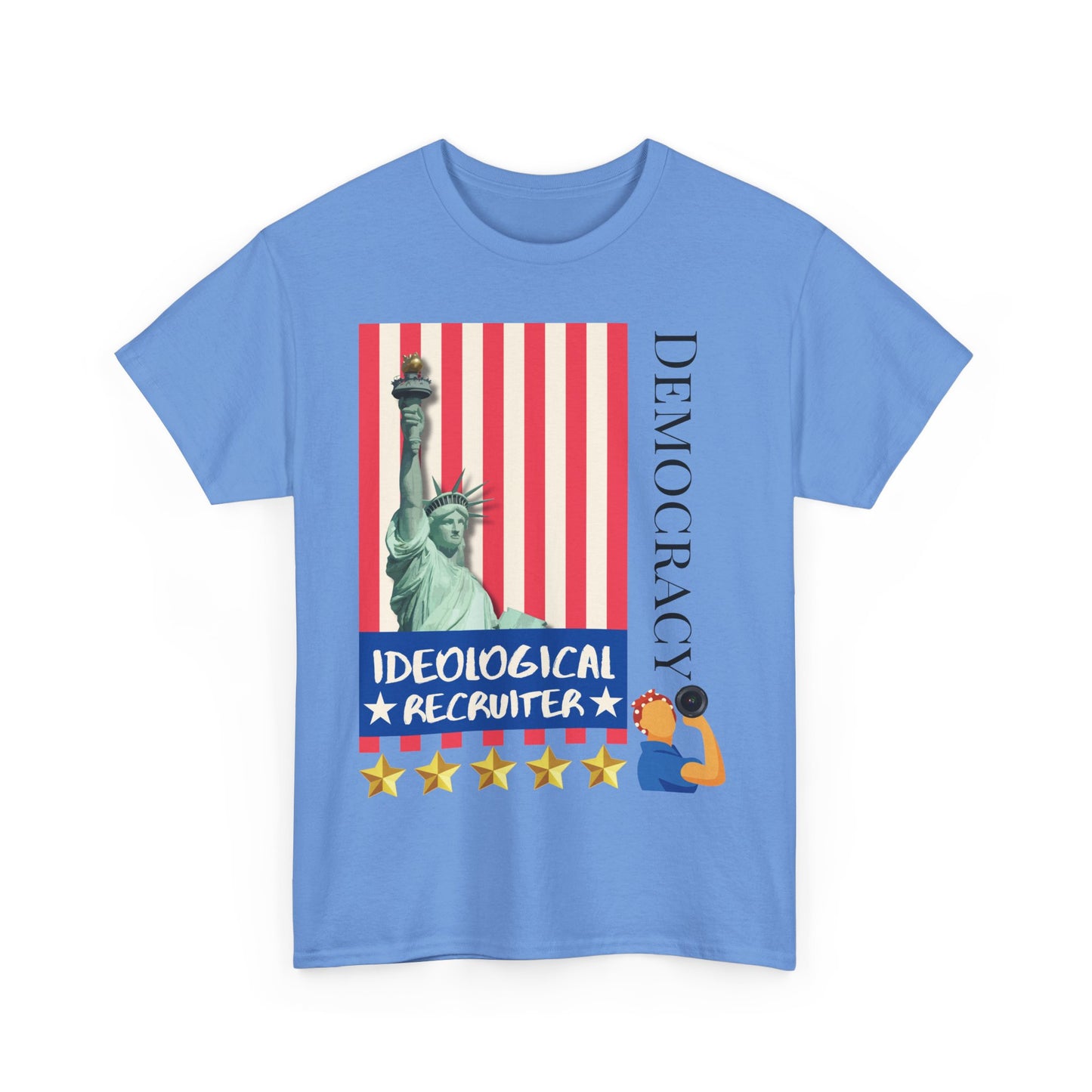 Democracy Tee - Strong Cotton T-Shirt 'Ideological Recruiter' for Democracy