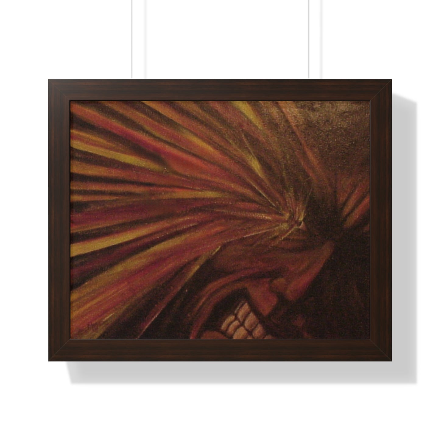 Framed Horizontal Poster of "Rage" Painting by Mark Baryla of San Diego