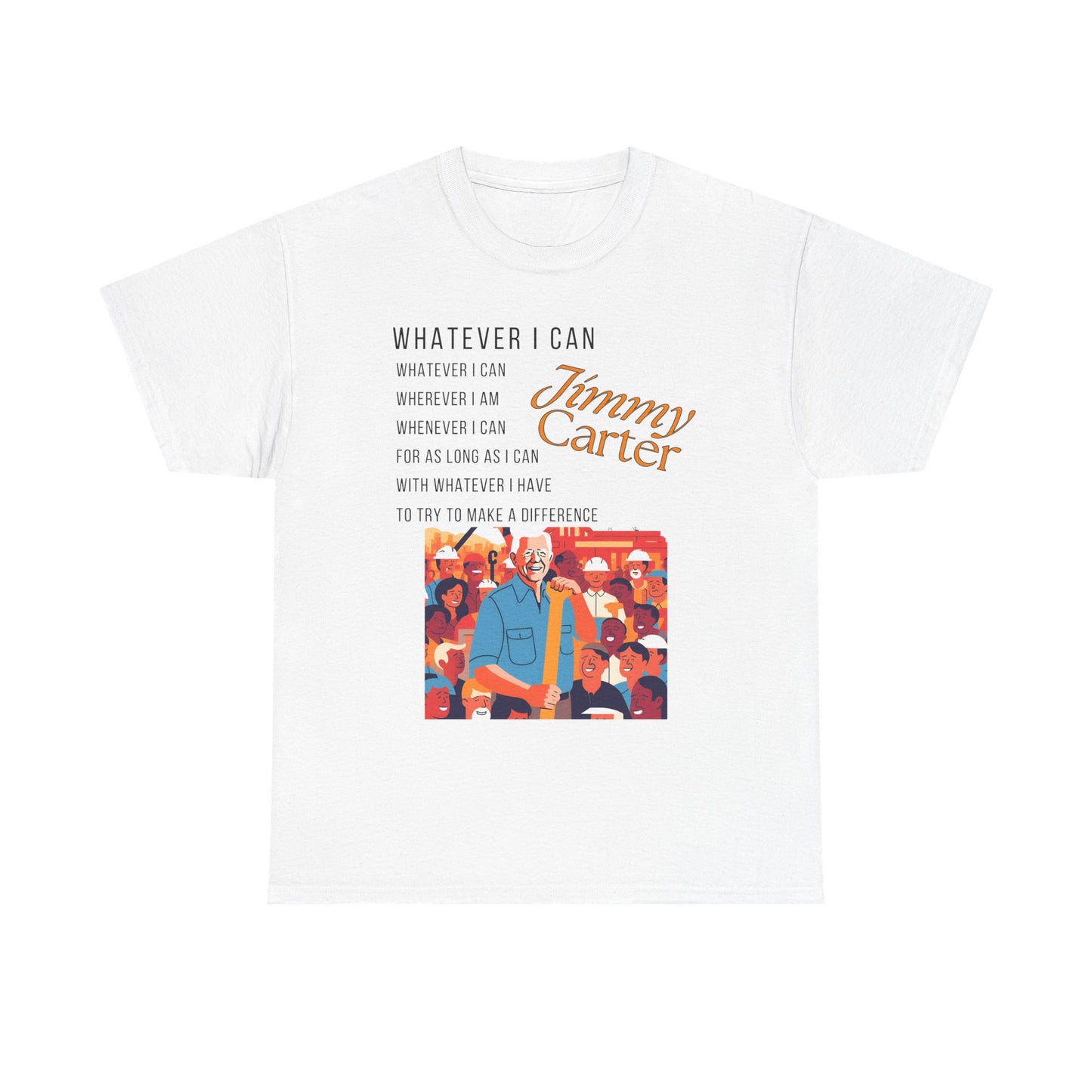 Camiseta de algodón inspiradora - Jimmy Carter - 6 colores