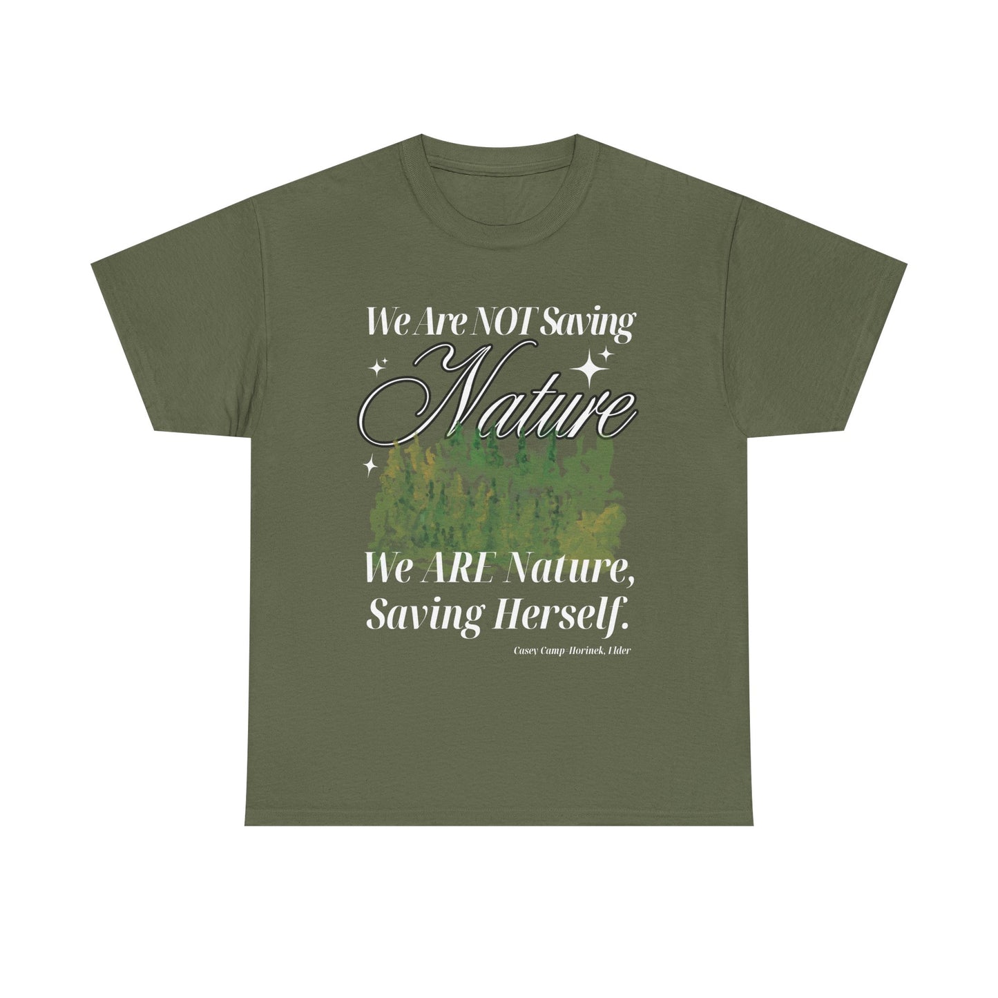 Nature-Inspired Cotton Tee with 8 Color Choices