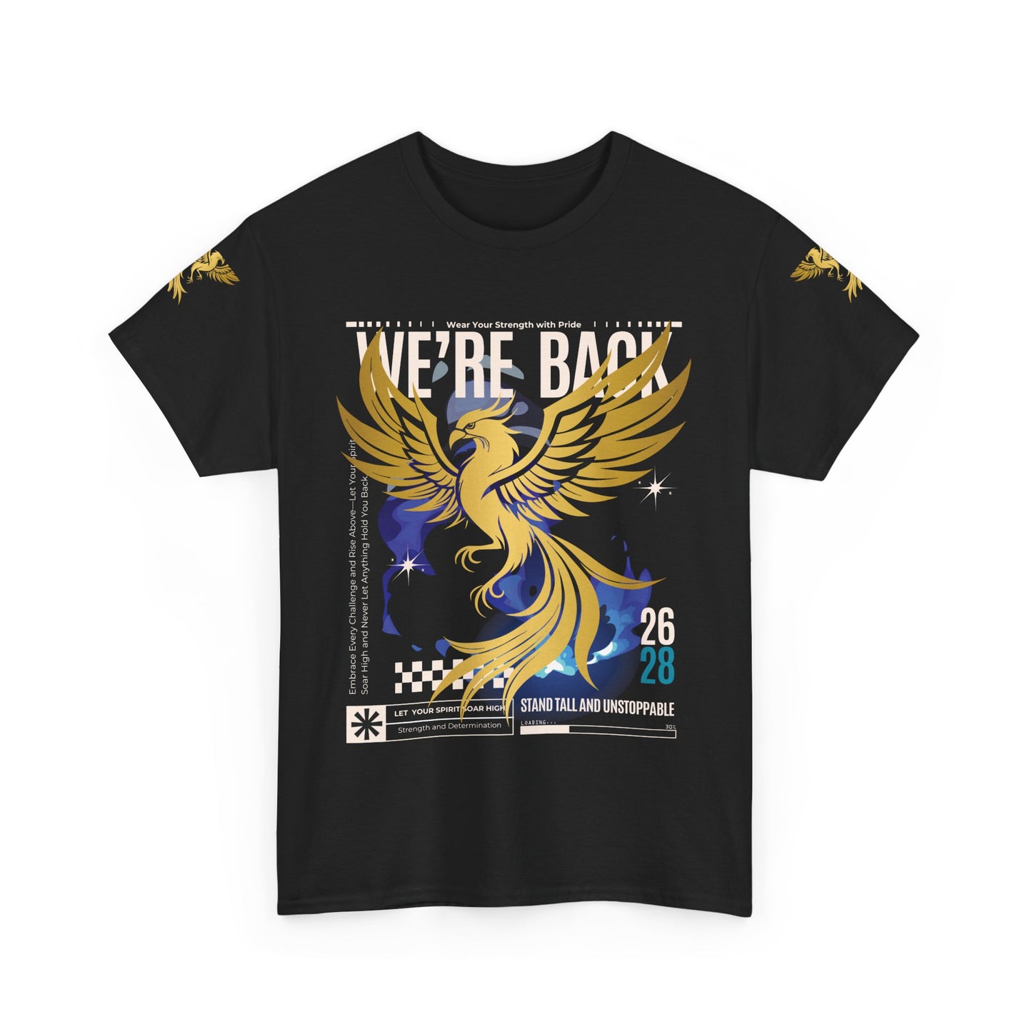 Camiseta gráfica Phoenix 'Estamos de vuelta 26 28', 12 colores