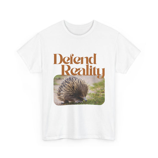 Cotton Hedgehog Tee - 'Defend Reality'