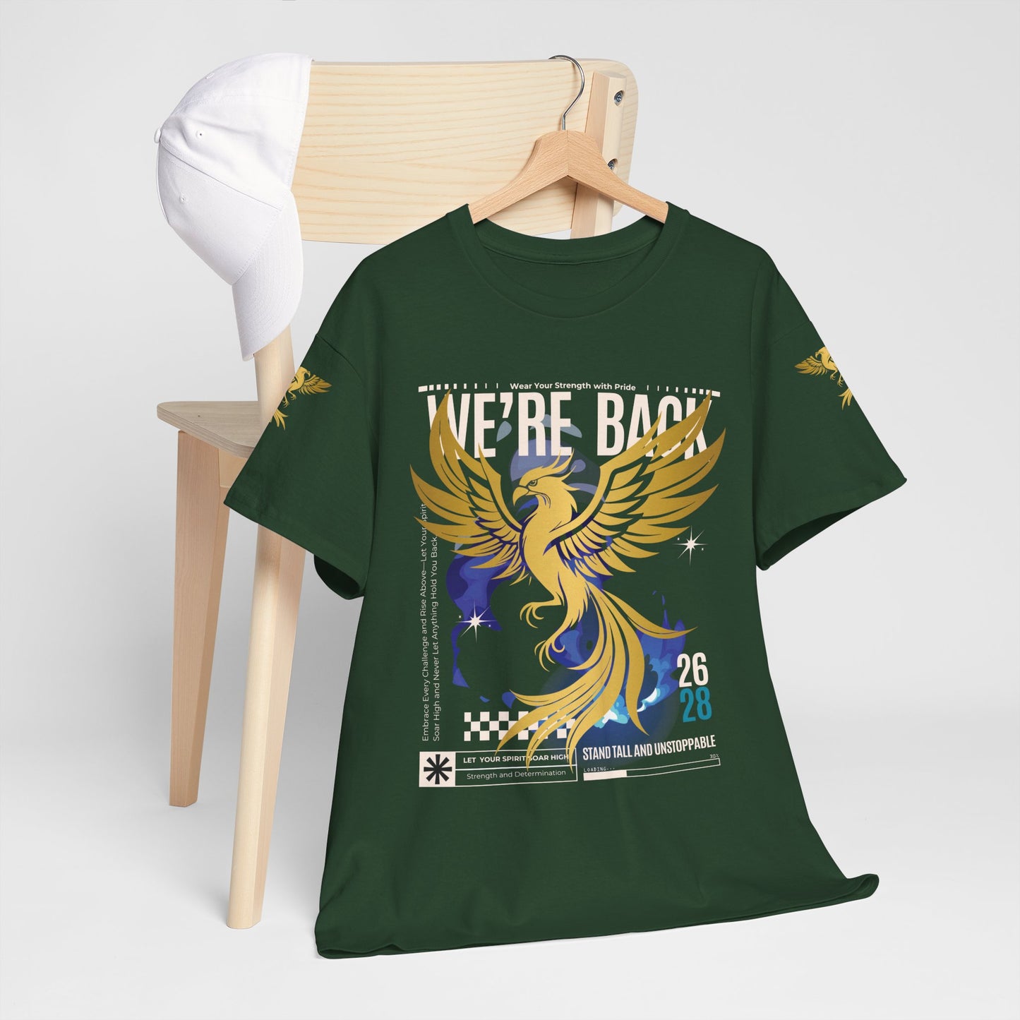 Camiseta gráfica Phoenix 'Estamos de vuelta 26 28', 12 colores