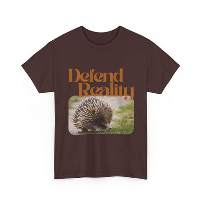 Cotton Hedgehog Tee - 'Defend Reality'
