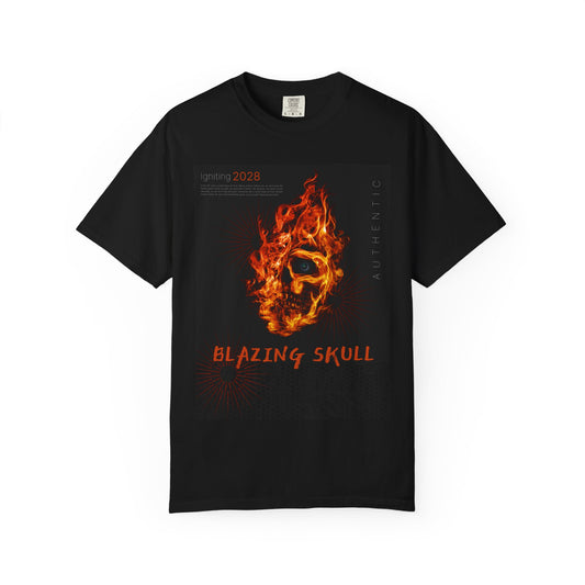 Blazing Skull Graphic T-Shirt