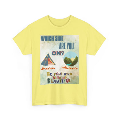 Camiseta de algodón inspiradora "¿De qué lado estás?", 13 colores