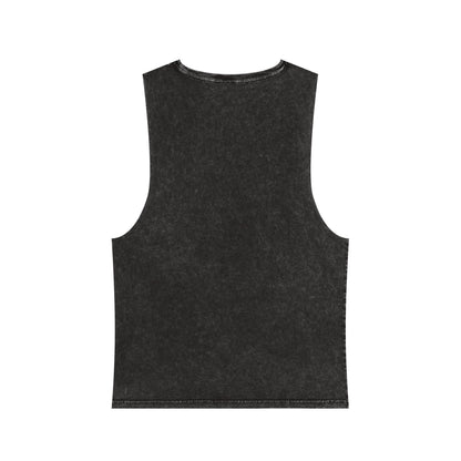 Sleeveless Tank Top, Black Stonewash "White Lives Don't Matter More And That's Okay!" with HUG