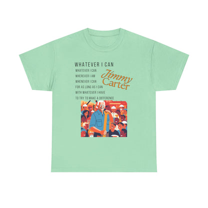 Camiseta de algodón inspiradora - Jimmy Carter - 6 colores