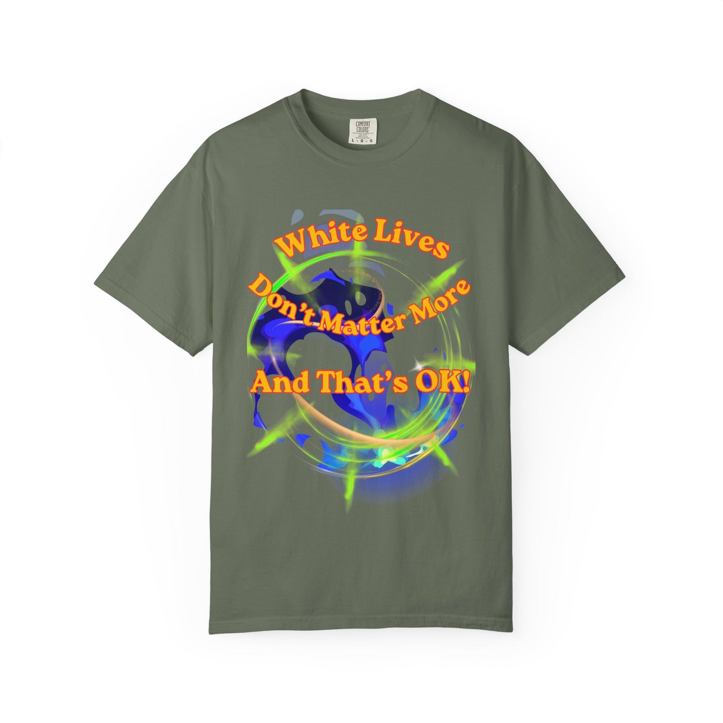 'White Lives Don't Matter More And That's Okay!' T-Shirt