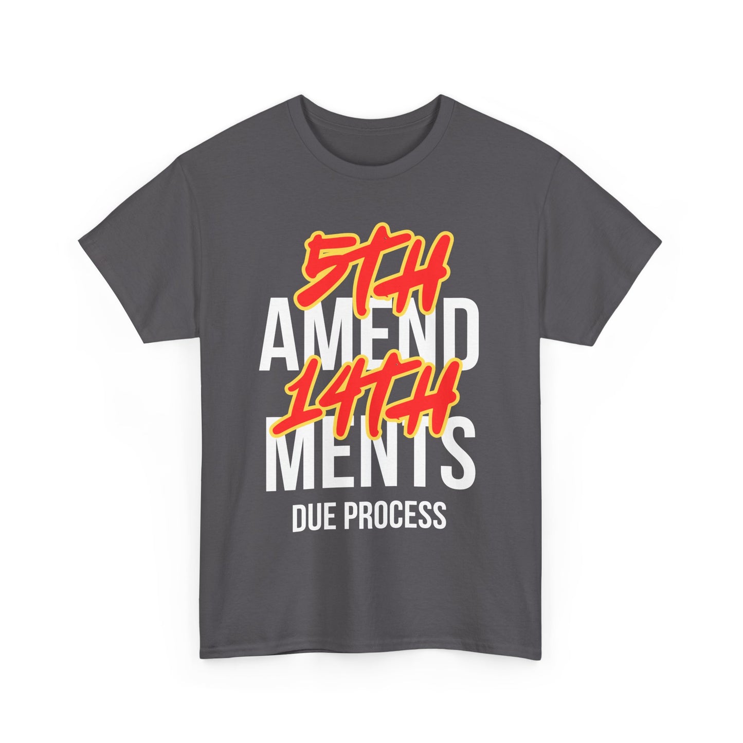 Camiseta de algodón gráfica - Diseño del debido proceso de las enmiendas 5 y 14