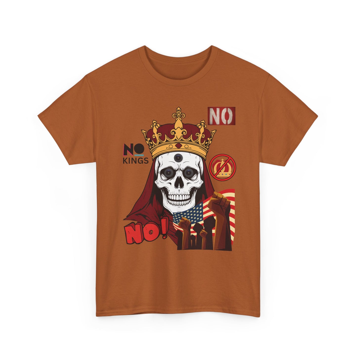 No Kings T-Shirt — Bold Protest Tee 10 Colors