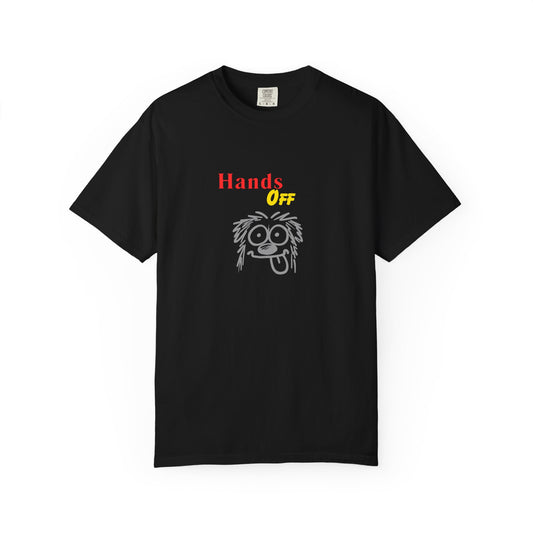 Hands Off Graphic T‑Shirt — Funny Cartoon Face Tee