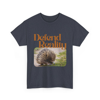 Cotton Hedgehog Tee - 'Defend Reality'