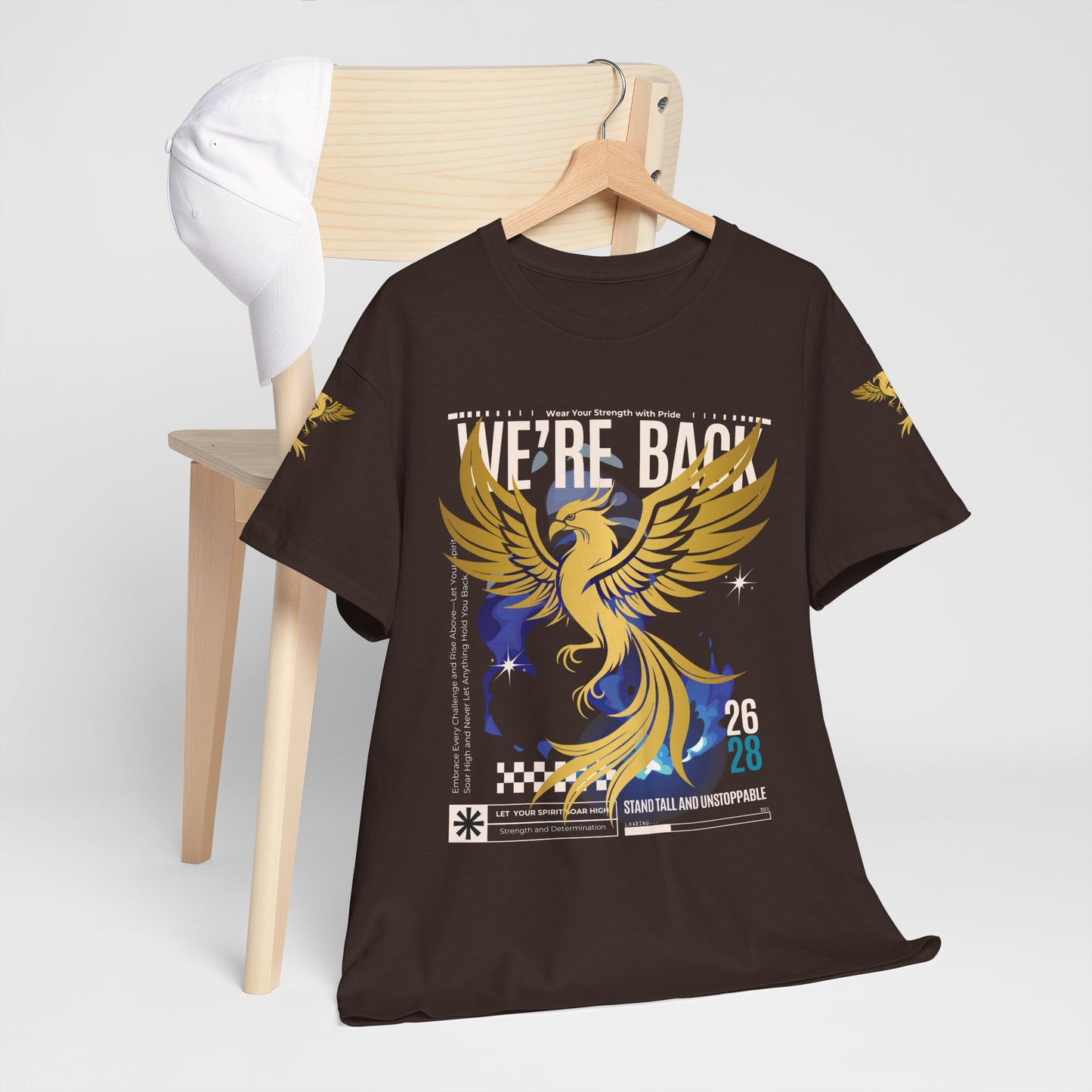 Camiseta gráfica Phoenix 'Estamos de vuelta 26 28', 12 colores