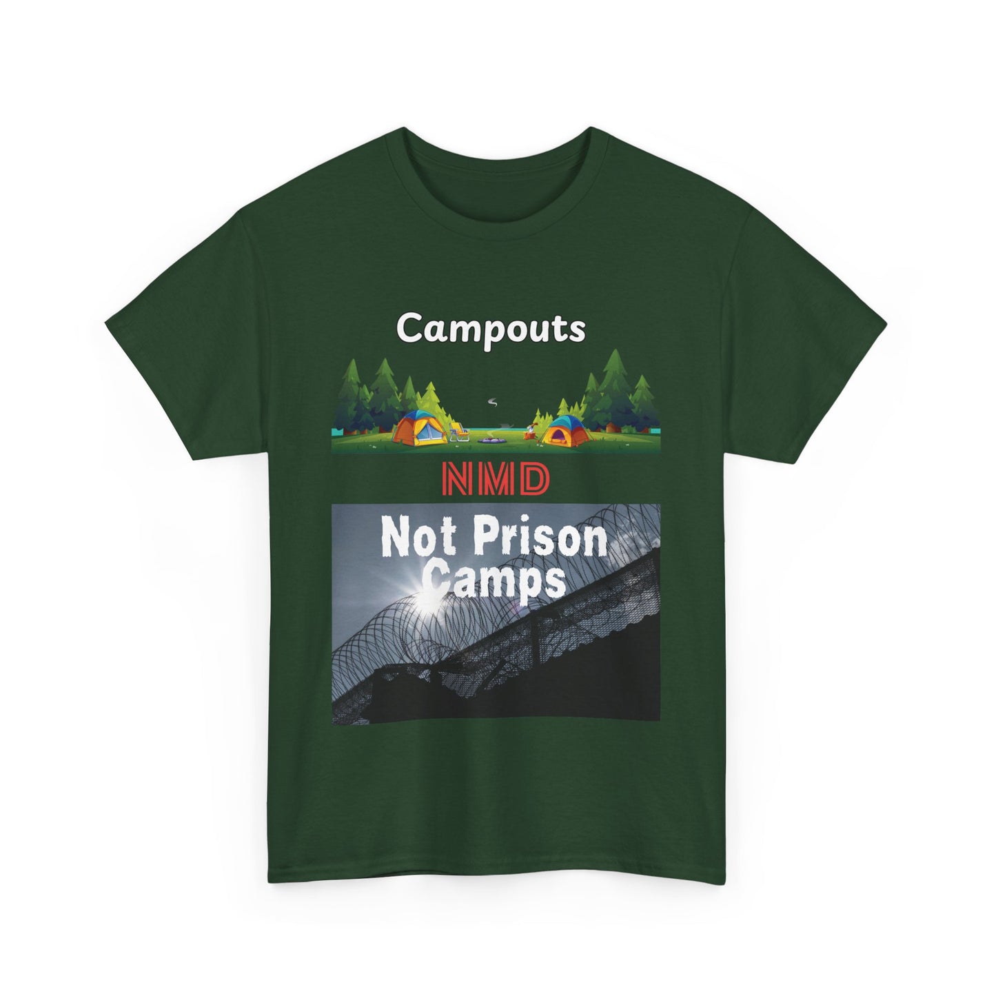 T-Shirt - 'Campouts, Not Prison Camps' NMD Design