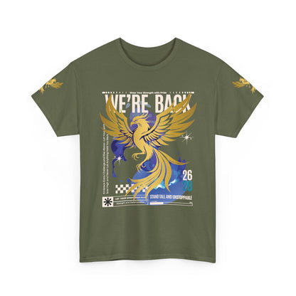 Camiseta gráfica Phoenix 'Estamos de vuelta 26 28', 12 colores