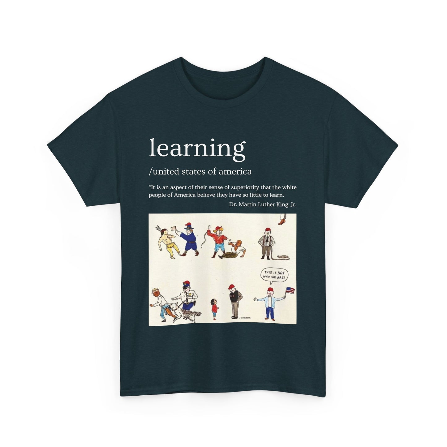 Camiseta gráfica - Aprendiendo en EE. UU. - Dr. Martin Luther King Jr.