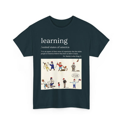Camiseta gráfica - Aprendiendo en EE. UU. - Dr. Martin Luther King Jr.