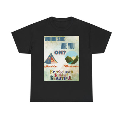 Camiseta de algodón inspiradora "¿De qué lado estás?", 13 colores