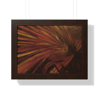 Framed Horizontal Poster of "Rage" Painting by Mark Baryla of San Diego