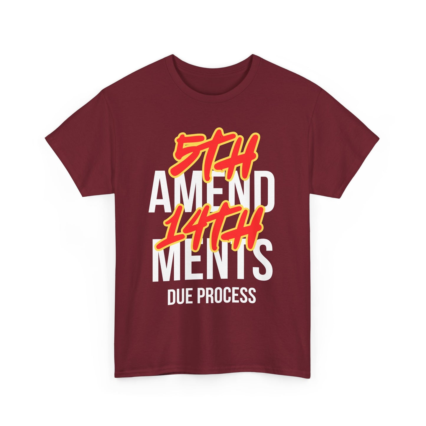 Camiseta de algodón gráfica - Diseño del debido proceso de las enmiendas 5 y 14