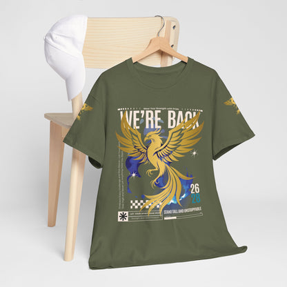 Camiseta gráfica Phoenix 'Estamos de vuelta 26 28', 12 colores