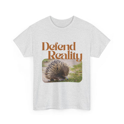 Cotton Hedgehog Tee - 'Defend Reality'