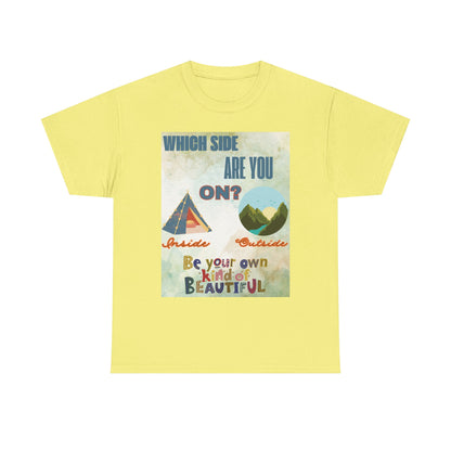 Camiseta de algodón inspiradora "¿De qué lado estás?", 13 colores