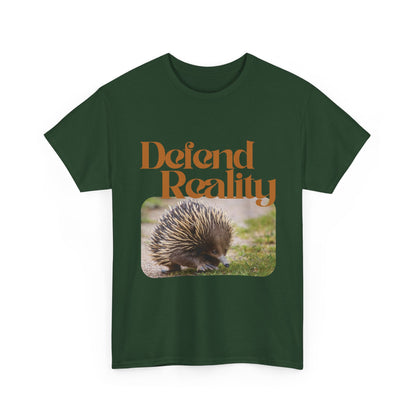 Cotton Hedgehog Tee - 'Defend Reality'